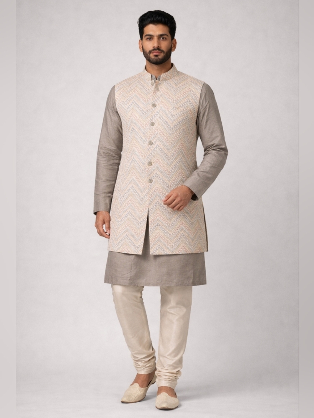 Like New Manyavar 3 Pc Set Men's XL Sherwani